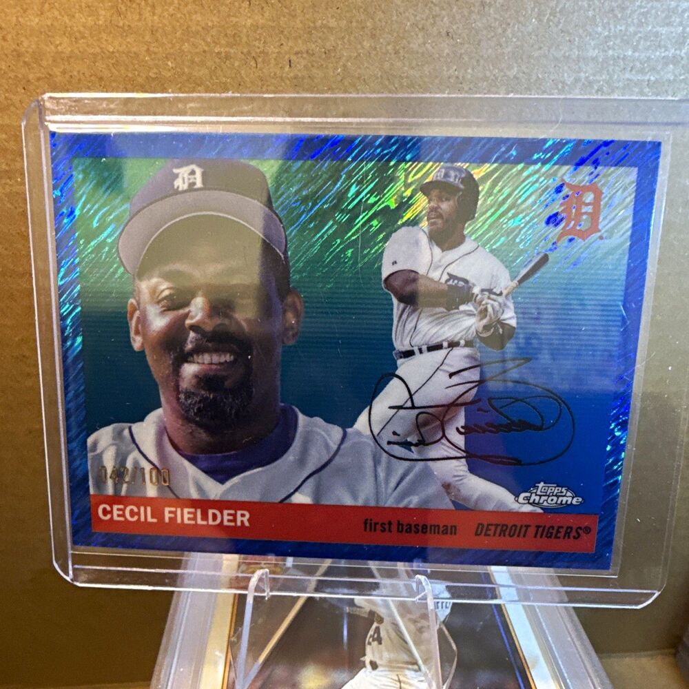 2025 Topps Chrome Platinum Anniversary Cecil Fielder #440 Auto /100 Tigers